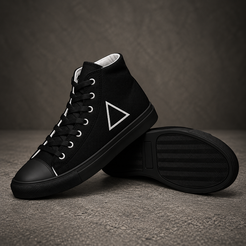 Men’s high top canvas shoes